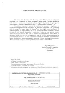 Portugais 2002 Brevet (filière générale)