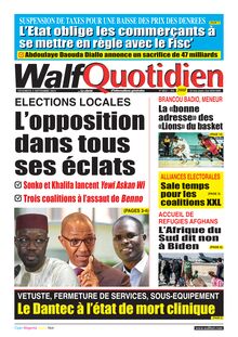 Walf Quotidien n°8832 - du vendredi 03 septembre 2021