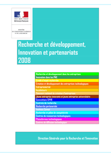Recherche et développement, innovation et partenariats - 2008
