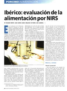 Ibérico: evaluación de la alimentación por NIRS