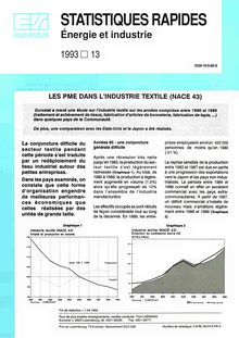 STATISTIQUES RAPIDES Énergie et industrie. 1993 13