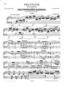 Partition complète Phantasie par Felix Mendelssohn