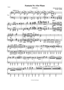 Partition complète, Fantasia No.4 pour Piano, Oma Rønnes, Kristian