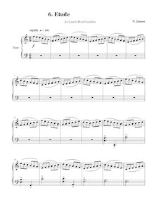 Partition , Etude,  pour pour Intermediate Harpist, D dorian, Jensen, Nathan par Nathan Jensen