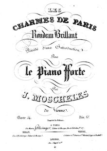Partition complète, Les Charmes de Paris, Op.54, Rondeau Brillant Precede d une Introduction