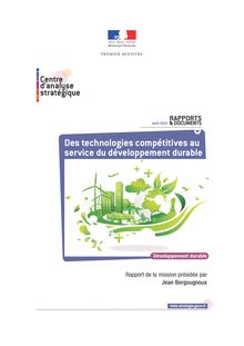 Des technologies compétitives au service du développement durable