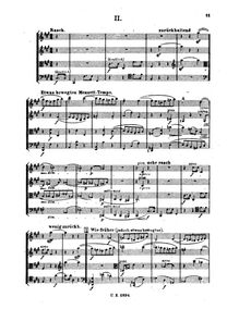Partition , Rasch - Etwas bewegtes Menuett-Tempo, corde quatuor en A major