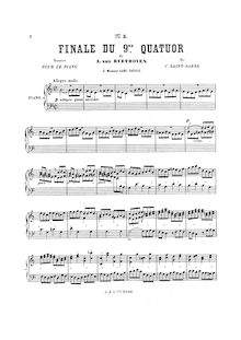 Partition complète, corde quatuor No.9, Op.59/3, Third Rasumowsky-Quartet par Ludwig van Beethoven