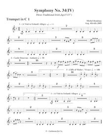 Partition trompette 1, Symphony No.34, F major, Rondeau, Michel par Michel Rondeau