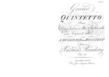 Partition parties complètes, Grand Quintetto Pour 2 Violons, 2 Altos & Violoncelle par Andreas Romberg