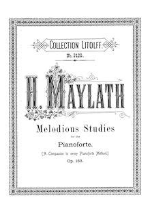 Partition complète, Melodious études, Op.163, Maylath, Henry
