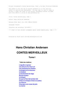 Contes merveilleux, Tome I par H. C. Andersen
