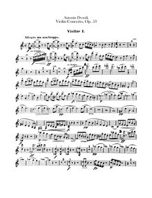 Partition violons I, violon Concerto, Koncert pro housle a orchestr