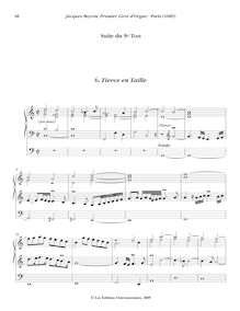 Partition , Tierce en Taille, Oeuvres complètes d orgue, Boyvin, Jacques par Jacques Boyvin