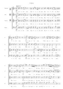Partition chœur score, Messe en C-Dur, Rieder, Ambros