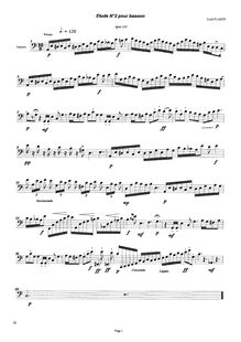 Partition complète, Etude No.2 pour basson Solo, Etude N°2 pour basson solo
