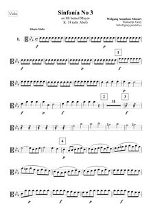Partition altos, Symphony en E-flat major, E♭ major, Abel, Carl Friedrich