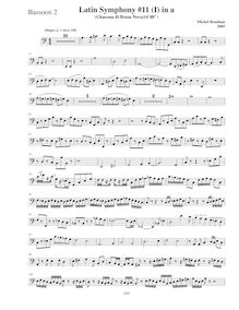 Partition basson 2, Symphony No.11  Latin , A minor, Rondeau, Michel