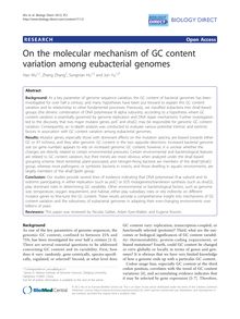 On the molecular mechanism of GC content variation among eubacterial genomes