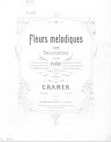 Partition complète, Fleur mélodique sur  Le bijou perdu , Cramer, Henri (fl. 1890)