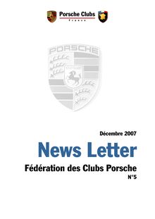 News Letter n°5 - Fédération des Clubs Porsche