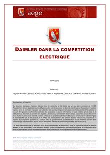 Daimler dans la compétition électrique