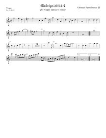Partition ténor viole de gambe, octave aigu clef, Madrigaletti, Ferrabosco Jr., Alfonso par Alfonso Ferrabosco Jr.
