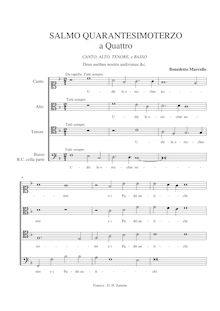 Partition Psalm 43, Estro poetico-armonico, Parafrasi sopra li primi (e secondi) venticinque salmi