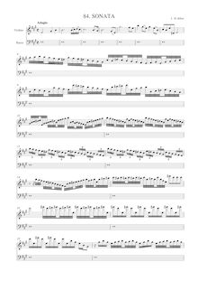 Partition complète, Sonata pour violon et Continuo, E major (or E mixolydian)