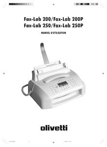 Notice Téléphone et Fax Olivetti  Fax-Lab 250