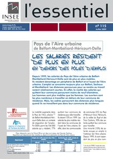 Pays de l Aire urbaine de Belfort-Montbéliard-Héricourt-Delle : les salariés résident de plus en plus en dehors des pôles d emploi