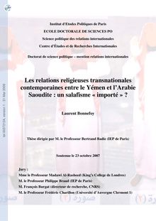 [tel-00372124, v1] Les relations religieuses transnationales ...