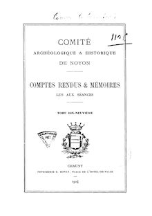 Société archéologique, historique et scientifique de Noyon ...