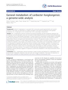 General metabolism of Laribacter hongkongensis: a genome-wide analysis