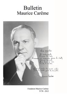 Bulletin Maurice Carême n° 58 2012