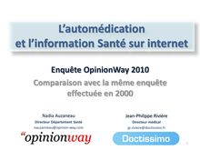 Automédication et information santé sur internet - 10 ans - L ...