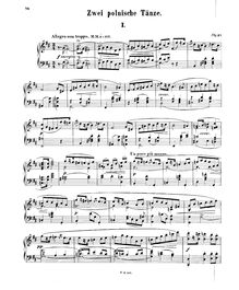 Partition complète, 2 Polish Dances, Op.34, Scharwenka, Xaver