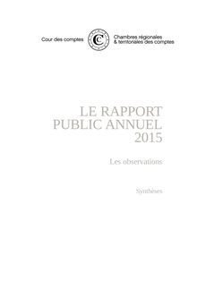 Cour des comptes - Synthèse du Rapport public annuel 2015