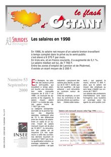 Les salaires en 1998 (Flash d Octant n° 53)  