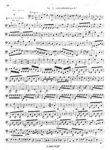 Partition violoncelle 2, corde quintette No.9, Onslow, Georges