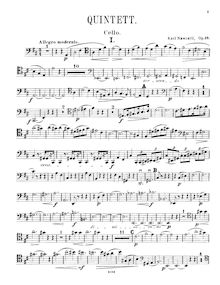 Partition de violoncelle, Piano quintette, Klavierquintett