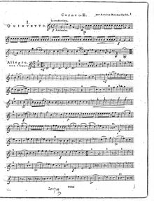 Partition cor (en E), Quintuor I en Mi mineur, Op.88 No.1, Wind Quintet No.1, Op.88 No.1