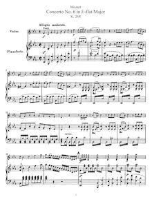 Partition de piano et partition de violon, violon Concerto par Wolfgang Amadeus Mozart
