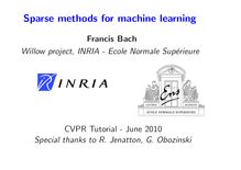 Sparse methods for machine learning