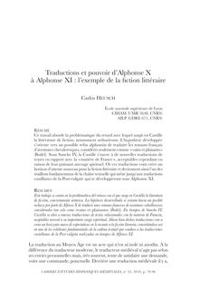 Traductions et pouvoir d’Alphonse X à Alphonse XI : l’exemple de la fiction littéraire - article ; n°1 ; vol.33, pg 79-96