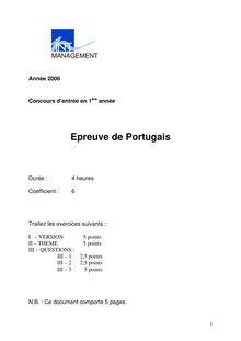 Portugais 2006 TELECOM Management
