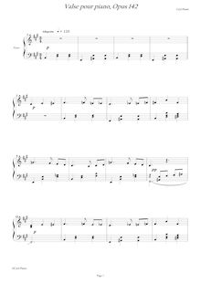 Partition complète, Valse, Op 142, Valse parisienne, Plante, Cyril