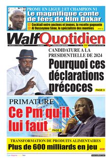 Walf Quotidien n°9125 - du mercredi 31 août 2022