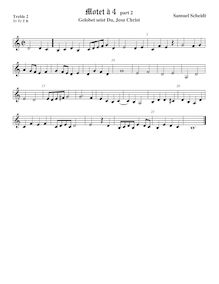 Partition 2nd verse − viole de gambe aigue 2, aigu clef, Tabulatura Nova