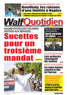 Walf Quotidien n°9034 - du vendredi 06 mai 2022